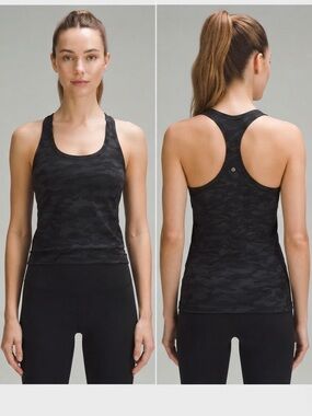 lululemon athletica Black Camo Racerback Tank Top